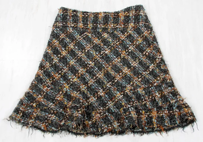 JUNYA WATANABE COMME des GARCONS Plaid mohair wool blend flare skirt(K-5118) K-5118_002
