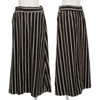 【SALE】コムデギャルソンCOMME des GARCONSギンガムチェックパイルストライプスカート