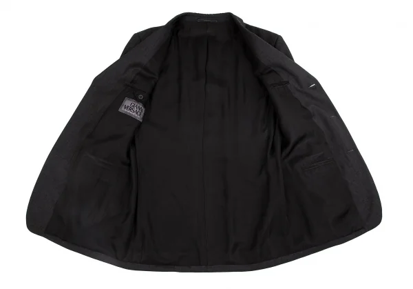 ジャンニヴェルサーチGIANNI VERSACE メデューサ裏地ウール3Bジャケット チャコールグレー50 K-70475_011