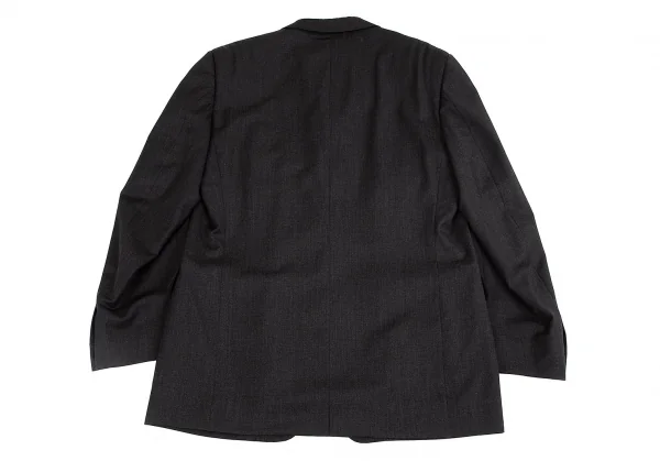 ジャンニヴェルサーチGIANNI VERSACE メデューサ裏地ウール3Bジャケット チャコールグレー50 K-70475_012
