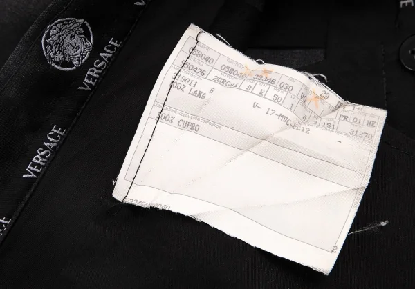 ジャンニヴェルサーチGIANNI VERSACE ウールテーパードパンツ チャコールグレー50 K-70476_012