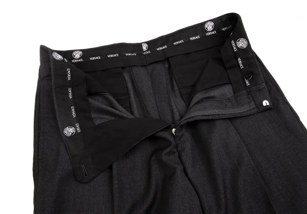 ジャンニヴェルサーチGIANNI VERSACE ウールテーパードパンツ チャコールグレー50 K-70476_004