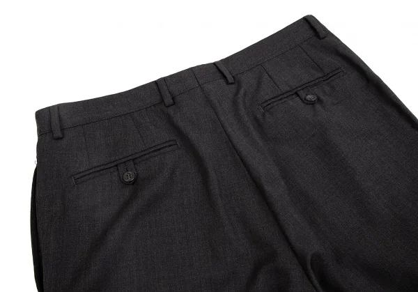 ジャンニヴェルサーチGIANNI VERSACE ウールテーパードパンツ チャコールグレー50 K-70476_009