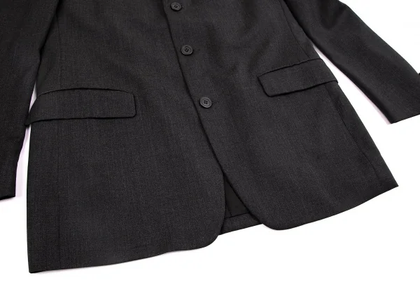 ジャンニヴェルサーチGIANNI VERSACE メデューサ裏地ウール3Bジャケットセットアップスーツ チャコールグレー50 K-70477_007