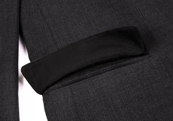 ジャンニヴェルサーチGIANNI VERSACE メデューサ裏地ウール3Bジャケットセットアップスーツ チャコールグレー50 K-70477_008