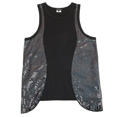 コムデギャルソン オムプリュスCOMME des GARCONS HOMME PLUS サイドスパンコール切替タンクトップ