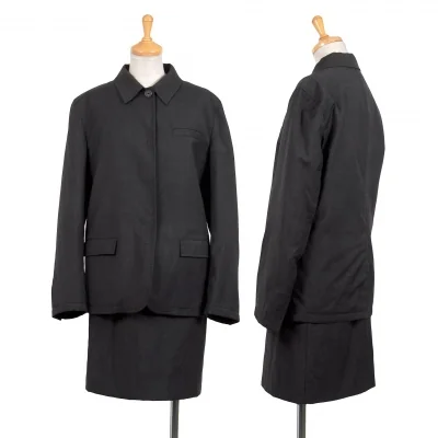 プラダPRADA 中綿マジックテープウールセットアップスーツ グレー