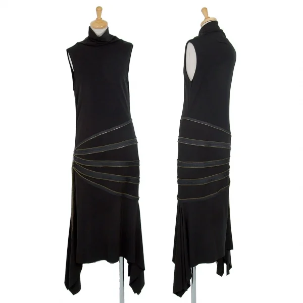 Jean-Paul GAULTIER FEMME Zip Design Sleeveless Dress Black  K-70610_001