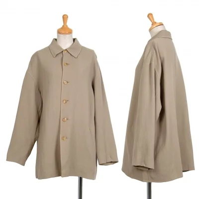 イッセイミヤケ ISSEY MIYAKE ウールカバーオール ベージュ