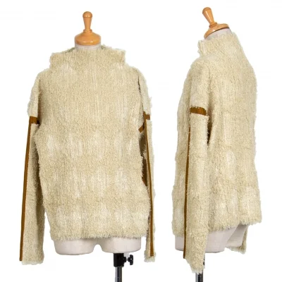 プリーツプリーズPLEATS PLEASE ダイヤ柄ハイネックシャギー長袖カットソー