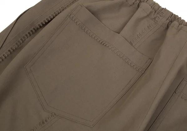プリーツプリーズPLEATS PLEASE カットデザインパンツ カーキ1 K-70726_013