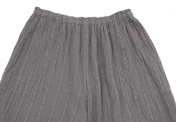 イッセイミヤケ ミーISSEY MIYAKE me コットンカリフラワーワイドパンツ グレーF K-70770_002