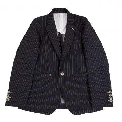 コムデギャルソン オムドゥCOMME des GARCONS HOMME DEUX エステルストライプジャケット 黒白