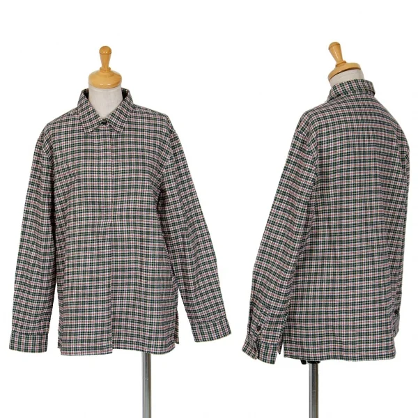 マドモアゼルノンノンMademoiselle NON NON チェック長袖ネルプルオーバー マルチL K-70869_001