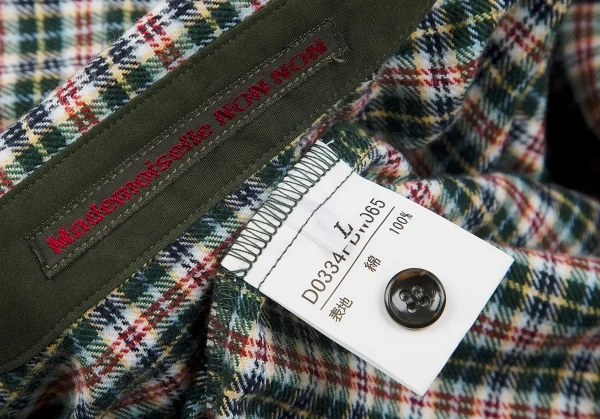 マドモアゼルノンノンMademoiselle NON NON チェック長袖ネルプルオーバー マルチL K-70869_015