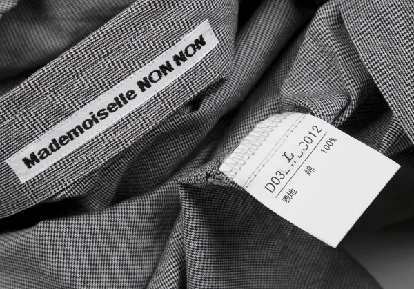 マドモアゼルノンノンMademoiselle NON NON 七分袖チャイナコットンシャツ グレーL K-70870_014