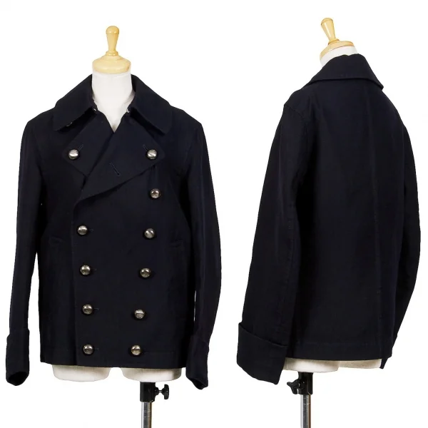 トリコ コムデギャルソンtricot COMME des GARCONSウールポリメタルボタンナポレオンジャケット 紺M K-71029_001