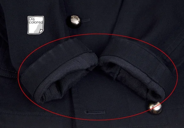 トリコ コムデギャルソンtricot COMME des GARCONSウールポリメタルボタンナポレオンジャケット 紺M K-71029_010
