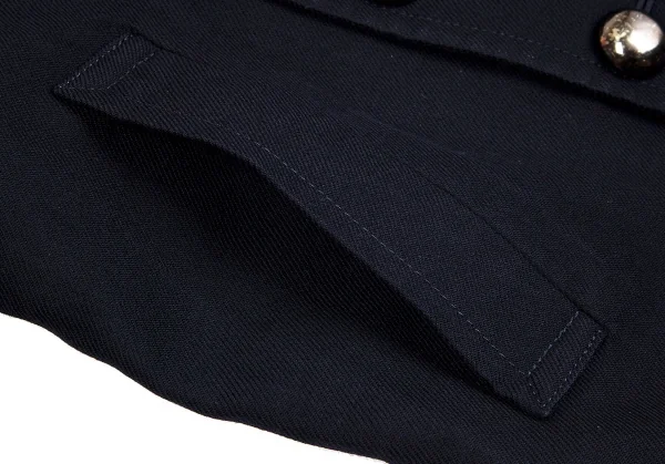 トリコ コムデギャルソンtricot COMME des GARCONSウールポリメタルボタンナポレオンジャケット 紺M K-71029_012