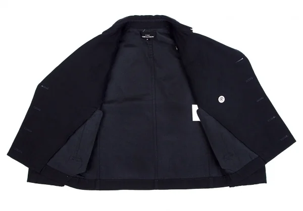 トリコ コムデギャルソンtricot COMME des GARCONSウールポリメタルボタンナポレオンジャケット 紺M K-71029_014