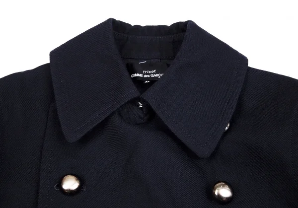 トリコ コムデギャルソンtricot COMME des GARCONSウールポリメタルボタンナポレオンジャケット 紺M K-71029_004