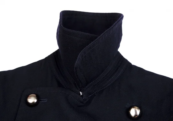 トリコ コムデギャルソンtricot COMME des GARCONSウールポリメタルボタンナポレオンジャケット 紺M K-71029_006