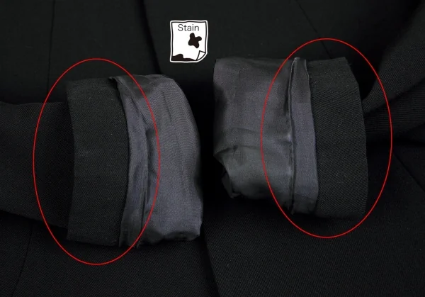 ワイズY's ウールギャバスタンドカラースナップボタンジャケット 黒2 K-71070_010