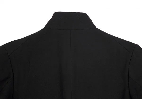 ワイズY's ウールギャバスタンドカラースナップボタンジャケット 黒2 K-71070_014