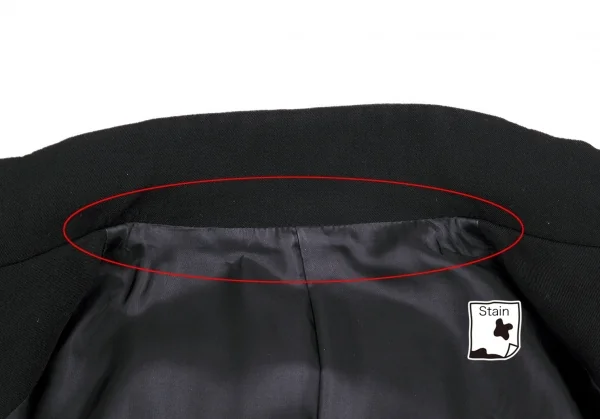 ワイズY's ウールギャバスタンドカラースナップボタンジャケット 黒2 K-71070_004