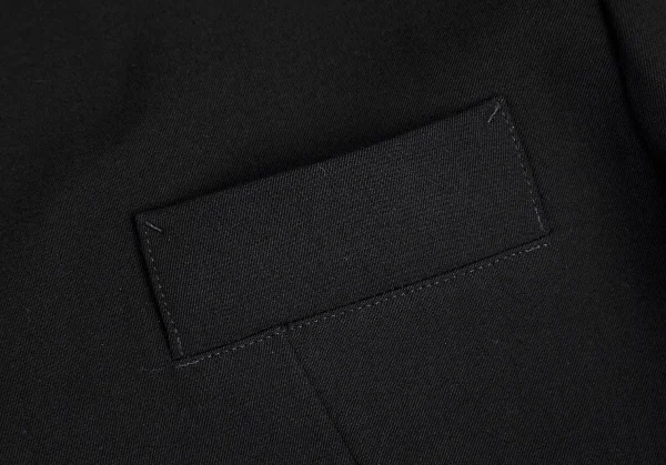 ワイズY's ウールギャバスタンドカラースナップボタンジャケット 黒2 K-71070_005