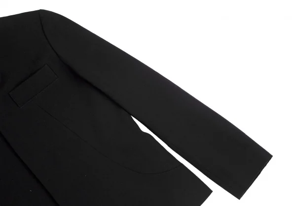 ワイズY's ウールギャバスタンドカラースナップボタンジャケット 黒2 K-71070_006