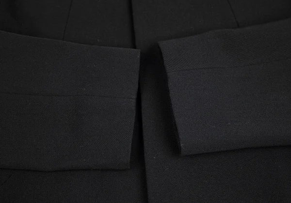 ワイズY's ウールギャバスタンドカラースナップボタンジャケット 黒2 K-71070_009