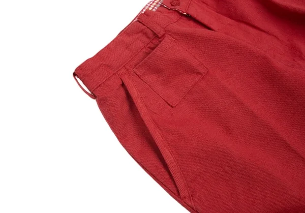 パパスPapas ゴルフワッペン付ヘリンボーンパンツ 赤M K-71078_003
