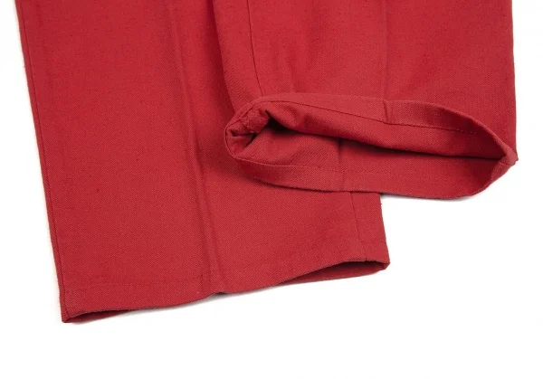 パパスPapas ゴルフワッペン付ヘリンボーンパンツ 赤M K-71078_007