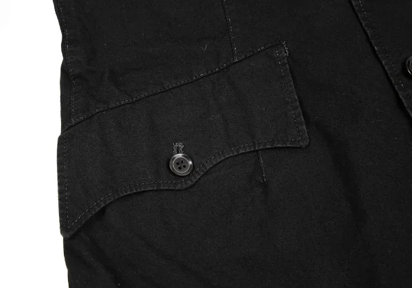 ワイズ レッドレーベルY's Red Label スタンドカラー刺繍コットンミリタリージャケット 黒2 K-71080_013