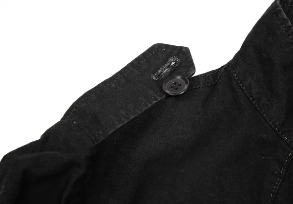 ワイズ レッドレーベルY's Red Label スタンドカラー刺繍コットンミリタリージャケット 黒2 K-71080_006