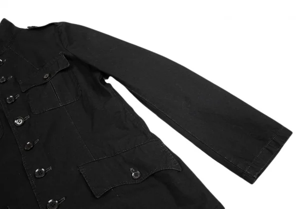 ワイズ レッドレーベルY's Red Label スタンドカラー刺繍コットンミリタリージャケット 黒2 K-71080_009