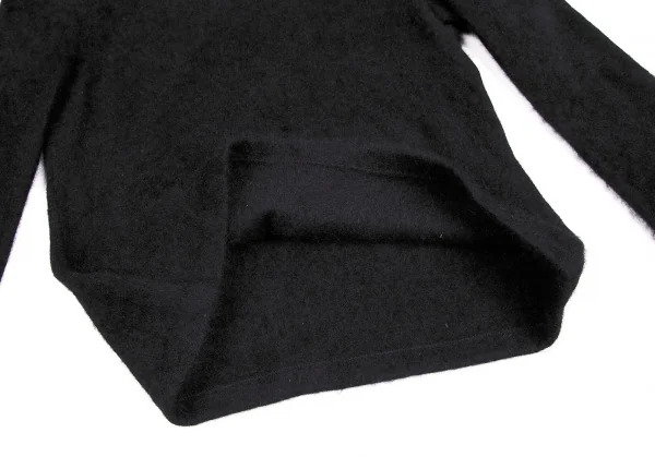 ヨウジヤマモト ノアールyohji yamamoto NOIR レイヤータートルネックアンゴラシャギーニット 黒3 K-71092_010