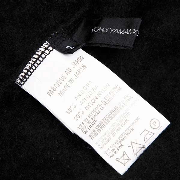 ヨウジヤマモト ノアールyohji yamamoto NOIR レイヤータートルネックアンゴラシャギーニット 黒3 K-71092_013