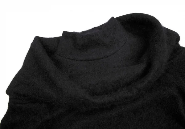 ヨウジヤマモト ノアールyohji yamamoto NOIR レイヤータートルネックアンゴラシャギーニット 黒3 K-71092_004