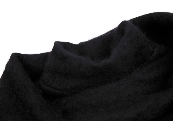 ヨウジヤマモト ノアールyohji yamamoto NOIR レイヤータートルネックアンゴラシャギーニット 黒3 K-71092_005