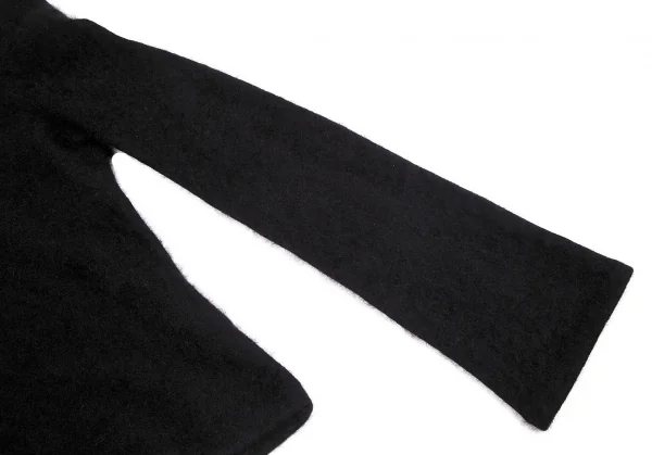 ヨウジヤマモト ノアールyohji yamamoto NOIR レイヤータートルネックアンゴラシャギーニット 黒3 K-71092_007
