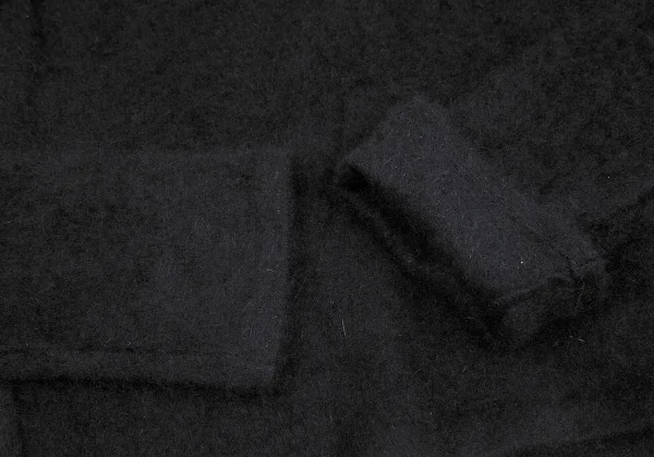 ヨウジヤマモト ノアールyohji yamamoto NOIR レイヤータートルネックアンゴラシャギーニット 黒3 K-71092_008