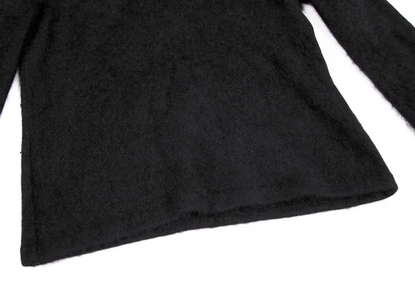 ヨウジヤマモト ノアールyohji yamamoto NOIR レイヤータートルネックアンゴラシャギーニット 黒3 K-71092_009