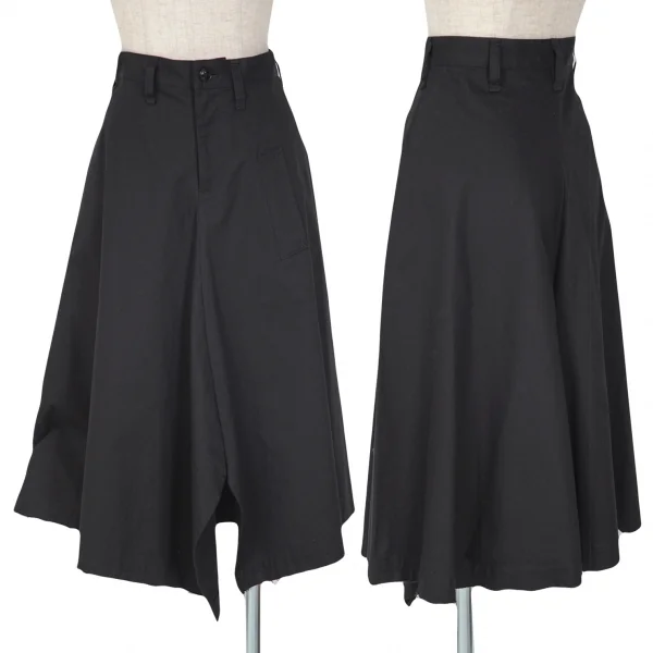 Y's Hem Cut Design Skirt Black 1 K-71098_001