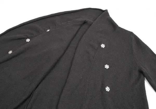 ワイズフォーリビングY's for living ウールスナップボタンニットジャケット グレーM位 K-71099_011