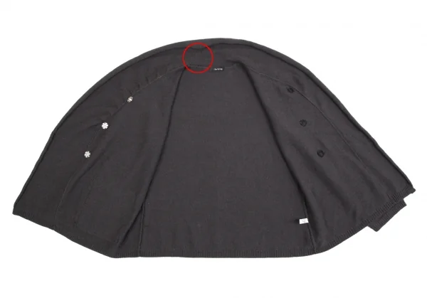 ワイズフォーリビングY's for living ウールスナップボタンニットジャケット グレーM位 K-71099_012