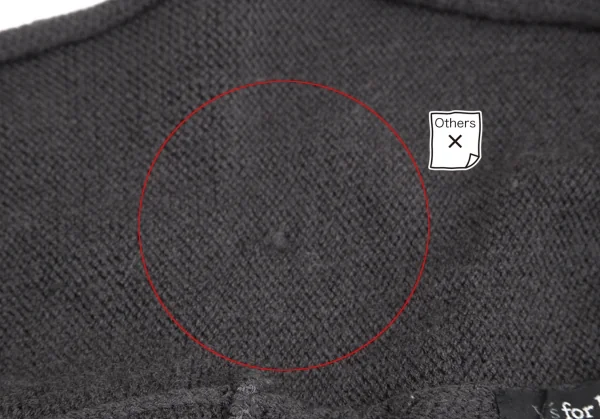 ワイズフォーリビングY's for living ウールスナップボタンニットジャケット グレーM位 K-71099_013