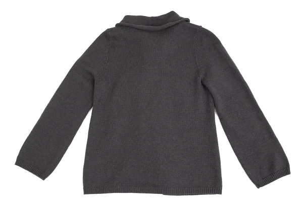 ワイズフォーリビングY's for living ウールスナップボタンニットジャケット グレーM位 K-71099_014