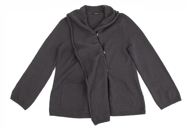 ワイズフォーリビングY's for living ウールスナップボタンニットジャケット グレーM位 K-71099_002
